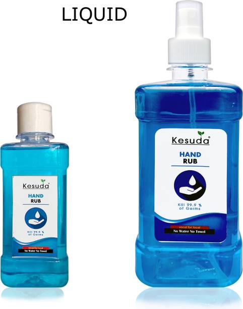 KESUDA 250ml  LIQUID Flip flop cap with 500ml MIST  Spray (250ml+500ml) Hand Rub Bottle