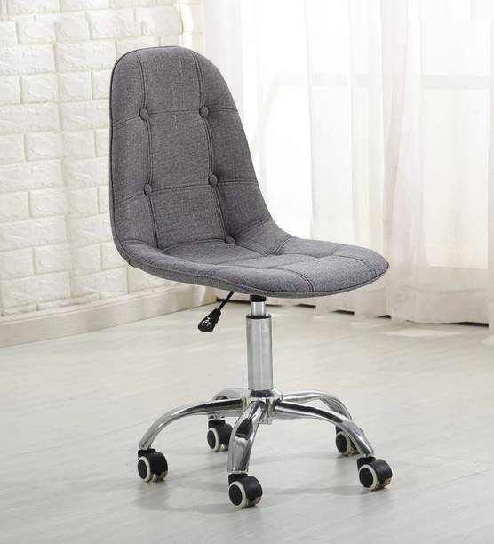 Finch Fox Charles Jacobs Office Swivel Fabric Chair with Adjustable Height Button in Grey Colour Fabric Office Executive Chair