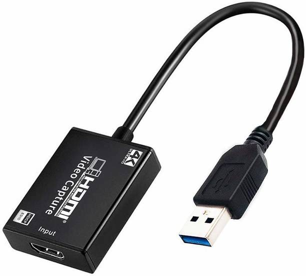 VOOCME USB 3.0 Video Capture Card, hdmi Capture Card, Full HD 1080P 4k Hdmi Capture Card Live Streaming and Gaming, Teaching, Video Conference USB Cable