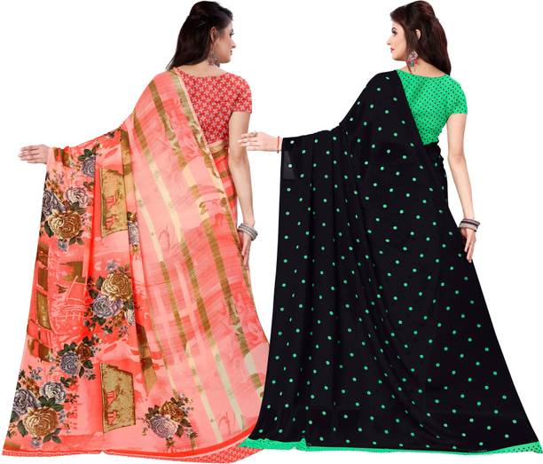 Anand Polka Print Daily Wear Georgette Saree - Image 3