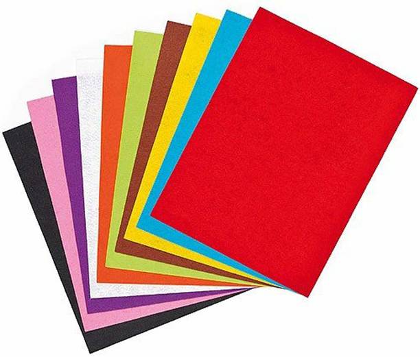 कल्बी A4 Glitter EVA Foam Sheet (10 Sheets Shiny & Glittery Multicolored Color)