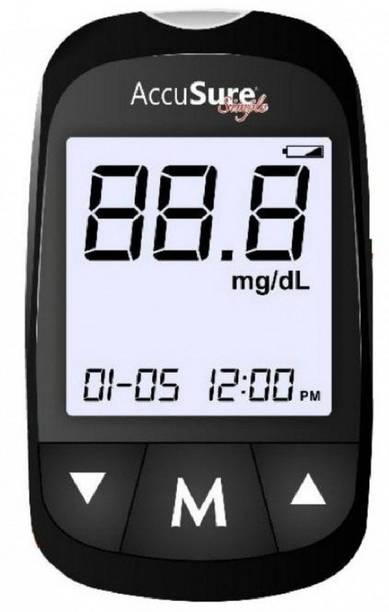 AccuSure Simple Blood Glucose Monitoring With 25 Strips Glucometer