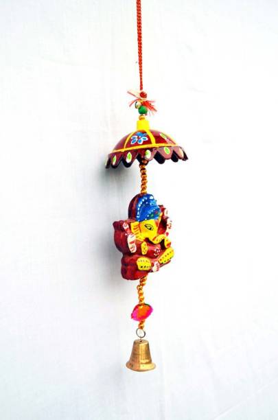 Raj Shai Craft big bell chhatra ganesh ring full door,wall hanging for home ,tample,event decoration Decorative Showpiece  -  24 cm