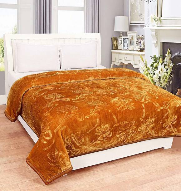 RIAN Floral Double Mink Blanket for  Heavy Winter