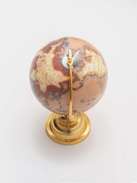 Antique Globe with Brass Antique Arc and Base by Globes Hub 8 Cream Multicolour Purple Educational