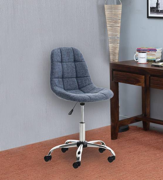Finch Fox Height Adjustable Rochelle Fabric Chair in Blue Color Fabric Office Executive Chair