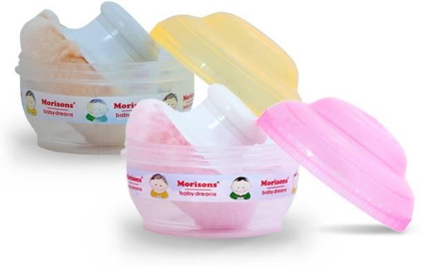 Morisons Baby Dreams Premium Powder Puff - Peach & Pink (Pack of 2)