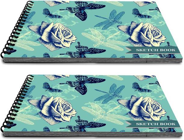 VenTechno Designer Sketch Book Wiro Bound 9 x 12 inches 100 Pages (50 Sheet) - bcom010 Sketch Pad
