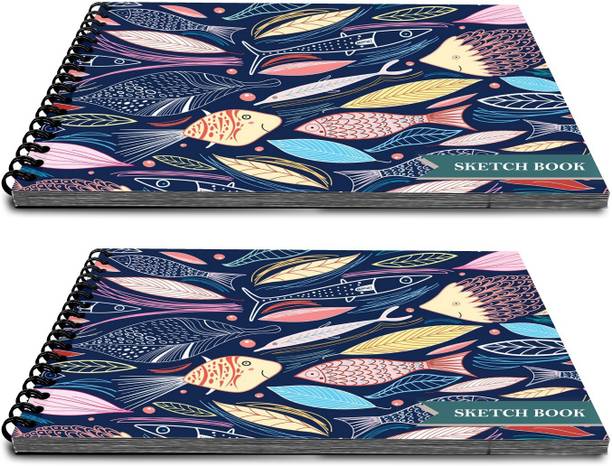 VenTechno Designer Sketch Book Wiro Bound 9 x 12 inches 100 Pages (50 Sheet) - bcom013 Sketch Pad