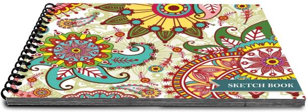 VenTechno Designer Sketch Book Wiro Bound 9 x 12 inches 100 Pages (50 Sheet) - b014 Sketch Pad