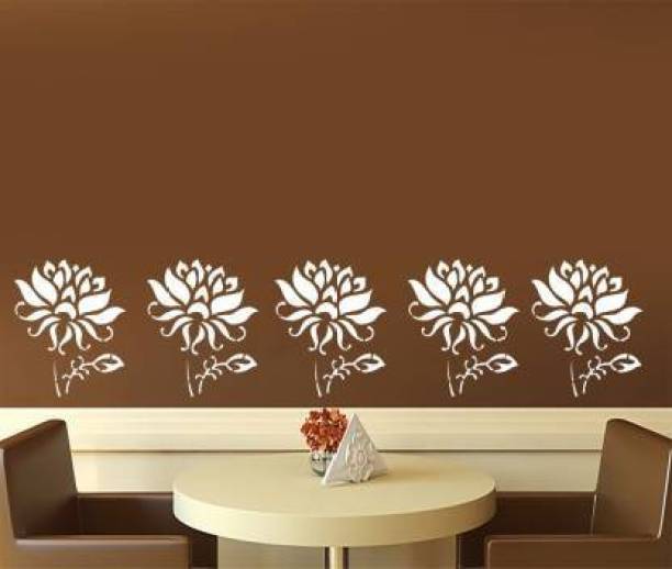 Kayra Decor for Home Wall Decoration Suitable for Room Decor and Craft (16 x 24-IN) KHSNT079 Lotus Wall Design Stencils (Size: 16" X 24") Beautiful Wall Stencil