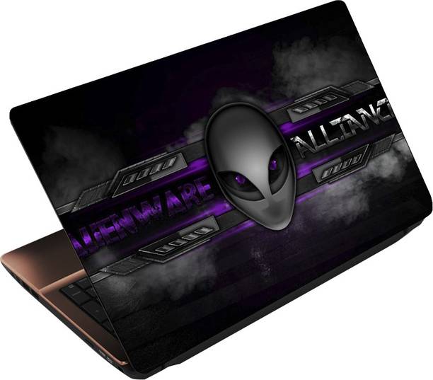 Anweshas Printed on 3M Vinyl Premium Quality HD UV Printed Bubble Free Easy to Install Laptop Skin Sticker - Alien Alliance 3M Self Adhesive Vinyl Laptop Skin Compatible for 15.6 inch