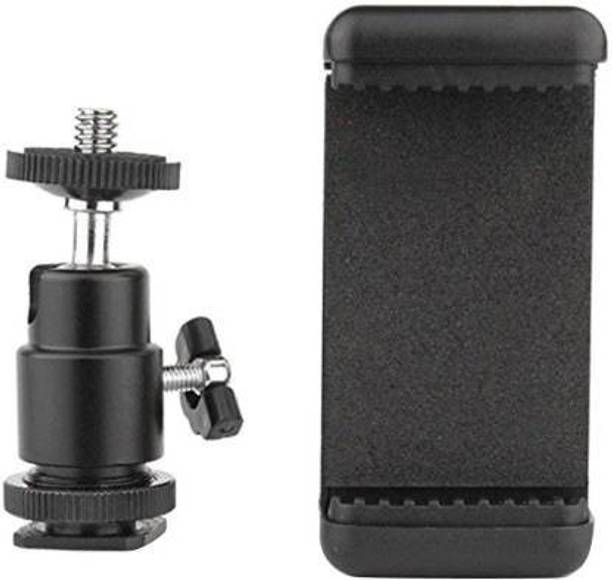 Digiom Phone Clip Clamp Holder + 360 Ball Head Hot Shoe Adapter Mount For Nikon DSLR Camera Flash Shoe Adapter Flash Shoe Adapter