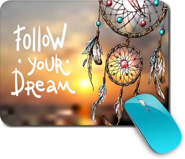 whats your kick Dream Catcher | Quotes | Art | Drawing | Stylish | Printed Mouse Pad/Designer Waterproof Coating Gaming Mouse Pad For Computer/Laptop (Multi19) Non Slip Base Mousepad