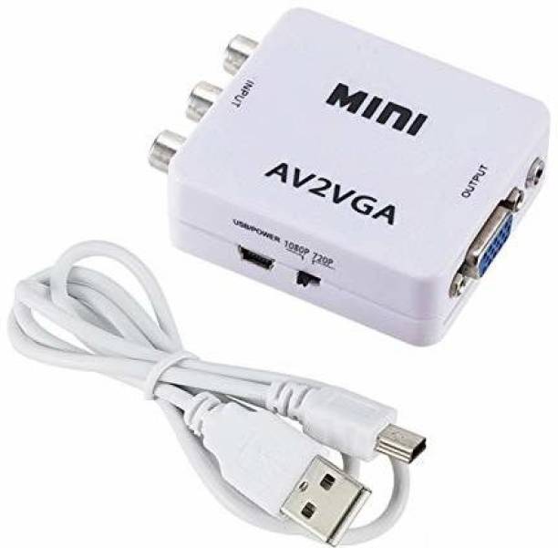 microware  TV-out Cable MINI AV2VGA UP SCALER 1080P HD VIDEO CONVERTER