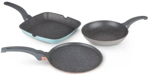 Prestige Stackable Cookware Induction Bottom Non-Stick Coated Cookware Set