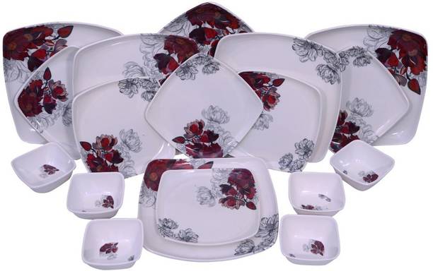 CARNIVAL Pack of 24 Melamin Carnival Square Lito (917)dinner Sets 24 pcs of Melamine Dinner Set