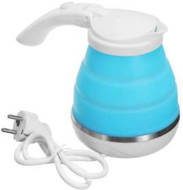 UPROKT Kettle Silicone Collapsible Tea Kettle Lightweight Kettle Portable Silica Gel Kettle Business Trip Electric Kettle, 600 ml Travel Foldable Electric Kettle Portable Electric Kettle with Boil Dry Protection with Dual Voltage 220-240V, Foldable Electric Travel Kettle Dual Voltage Food Grade Silicone, Food Grade Silicone and Dual Voltage Travel Foldable Electric Kettle for Most Worldwide Electric Kettle