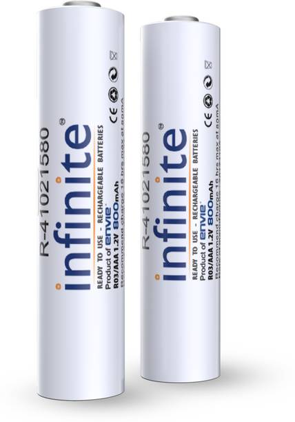 Envie AAA Rechargeable Batteries | High-Capacity Ni-MH | 800 mAh | Low Self Discharge | Pre-Charged (Pack Of 2) (AAA 800 2PL)  Battery