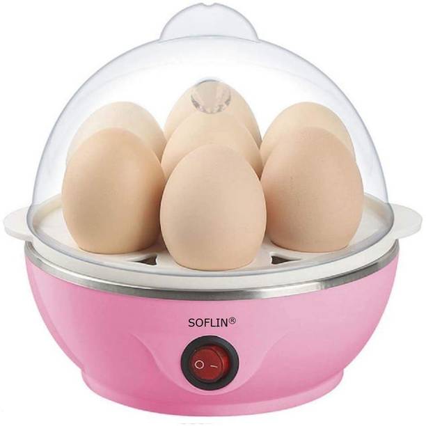 Soflin Solid Eggs Device Multifunction Poach Boil Electric Egg Cooker Boiler Steamer Automatic Safe Power-Off Cooking Kitchen Tools ( Multicolour 7 Eggs ) Egg Cooker