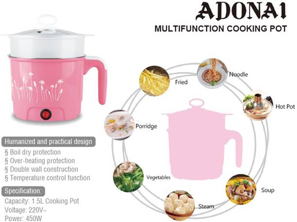 NIMYANK Electric Skillet Noodles Rice Cooker Thermal Insulation Cooking Pot 095 Rice Cooker, Travel Cooker, Egg Boiler, Egg Boiler