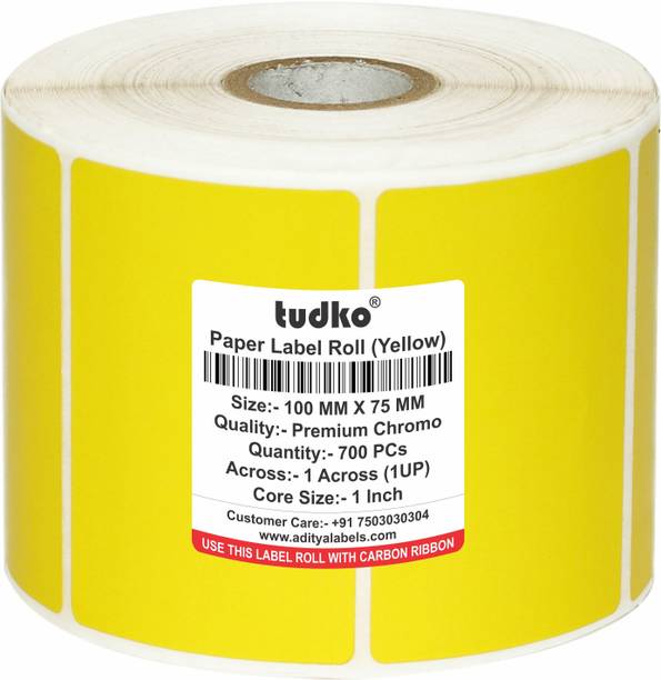 tudko 100 mm X 75 mm Chromo Self Adhesive Paper Label