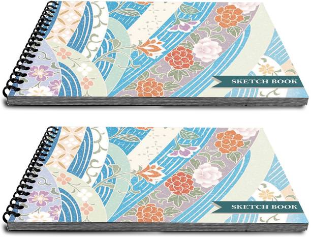 VenTechno Designer Sketch Book / Drawing Book Wiro Bound 9 x 12 inches 100 Pages (50 Sheet) - bcom039 Sketch Pad