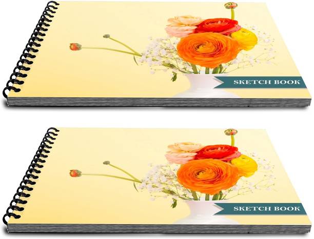 VenTechno Designer Sketch Book / Drawing Book Wiro Bound 9 x 12 inches 100 Pages (50 Sheet) - bcom049 Sketch Pad