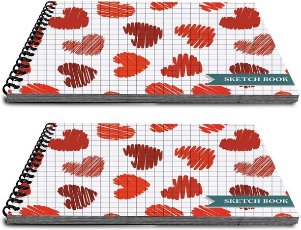 VenTechno Designer Sketch Book / Drawing Book Wiro Bound 9 x 12 inches 100 Pages (50 Sheet) - bcom052 Sketch Pad