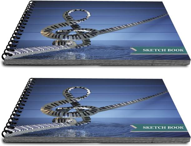 VenTechno Designer Sketch Book / Drawing Book Wiro Bound 9 x 12 inches 100 Pages (50 Sheet) - bcom043 Sketch Pad
