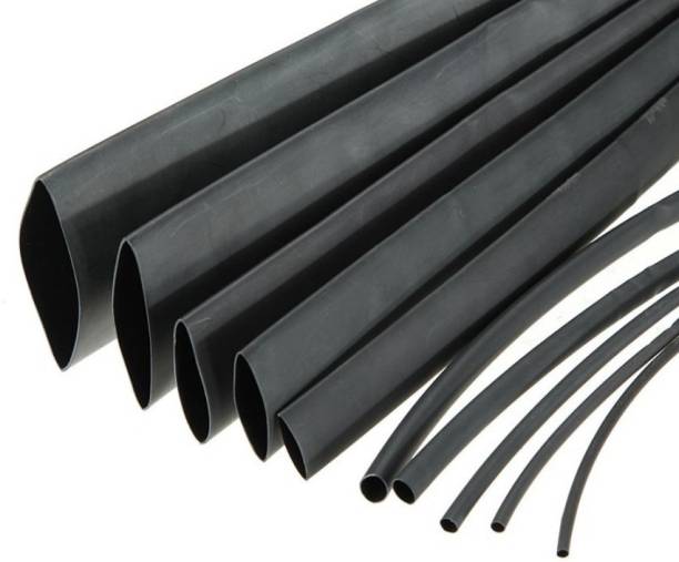 ART IFACT 10 Meters Black Heat Shrink Tubes : 1 Meter each 1mm, 1.5mm, 2mm, 3mm, 4mm, 4.5mm, 5mm, 6mm, 8mm and 10mm Polyolefin 2:1 Sleeve for Wire Wrap Heat Shrink Cable Sleeve