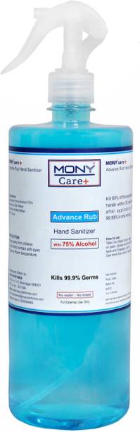 Mony Advance Rub  Spray 1 Litre 75 % Alcohol Content Hand Sanitizer Pump Dispenser
