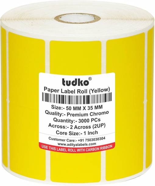 tudko 50 mm X 35 mm Chromo Self Adhesive Paper Label