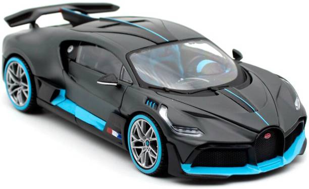 Learn With Fun 1:32 Scale Die-cast Metal Model Bugatti Divo Sport Pull Back Car Toy with Openable Doors, Light and Sound Effects for Boys Girls Kids