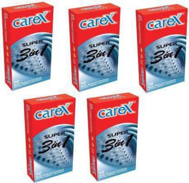 CAREX Super 3 in 1 Multi Textured condom Condom