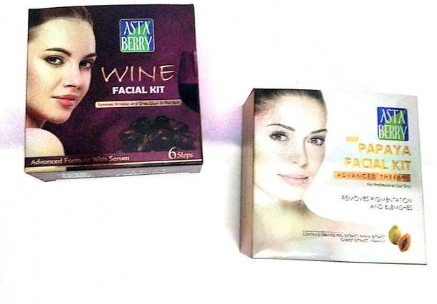 ASTABERRY Skin Whitening and Papaya Facia lKit (33g each)