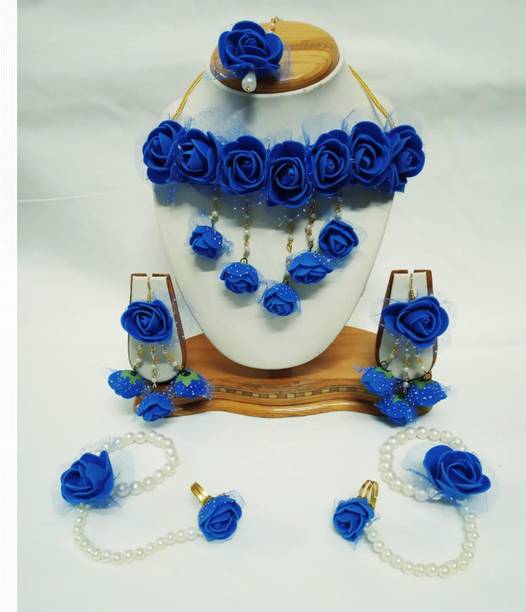 ALICIA Fabric, Paper Blue Jewellery Set