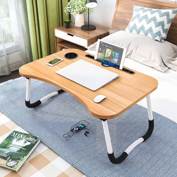 FurniGully Study Table for Students Wood Portable Laptop Table