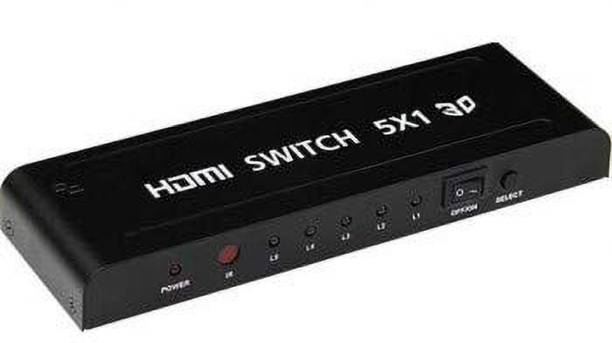 Tobo 5 Port HDMI Switch 5x1 Switcher Support Audio HDMI 1.4/ 3D Video HDMI Switch 5x1 Media Streaming Device