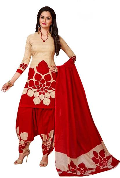 Unstitched Crepe Salwar Suit Material Solid, Floral Print, Printed, Geometric Print Price in India