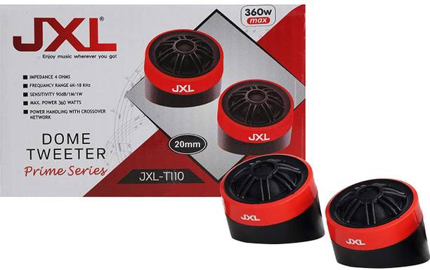 JXL Dome High Efficiency Tweeter for Cars 360W MAX (Pair) T110 Tweeter Car Speaker