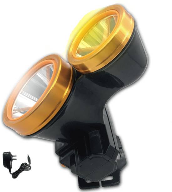 Make Ur Wish Rechargeable Powerfull Duel LED Light 40Watt+35Watt For Hiking , work light Head Light 20 hrs Torch Emergency Light