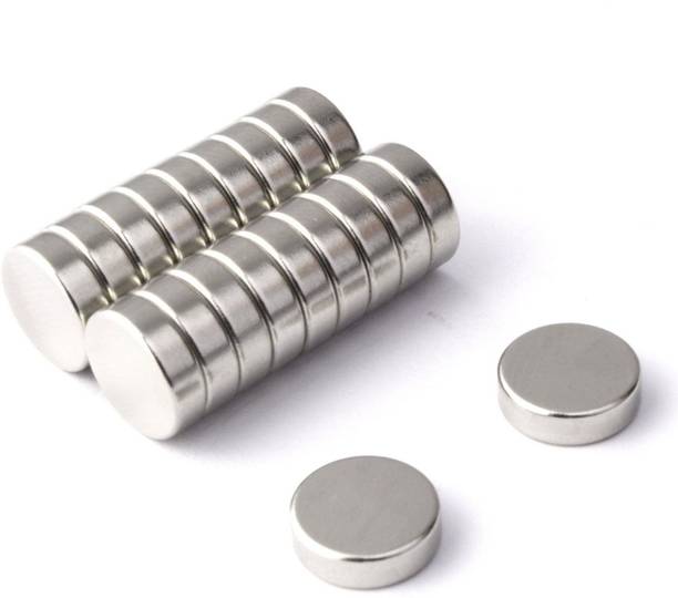 GMT 20 Pieces of 10mm x 3mm Neodymium Magnets - N52 Disc / Cylindrical magnets - Rare Earth Fridge, Office, Science projects Magnet Pack of 20 (Silver) Multipurpose Office Magnets Pack of 20