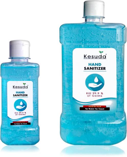 KESUDA 250ml hand sanitizer GEL with Flipflop cap and 1 liter hand sanitizer GEL with flipflop cap(250ml+1L) Hand Sanitizer Bottle