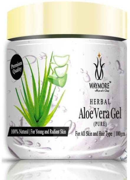 WAYMORE 99% Pure and Natural Aloe Vera Gel For Healthy Young Radiant Skin Anti Ageing Anti Tanning Gel(Transparent) - 100gm