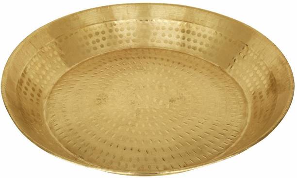 TALUKA Handmade Brass 18 Inch Plate dough knitting plate large Paraat Paraat / Brass Parat / Brass parat Paraat