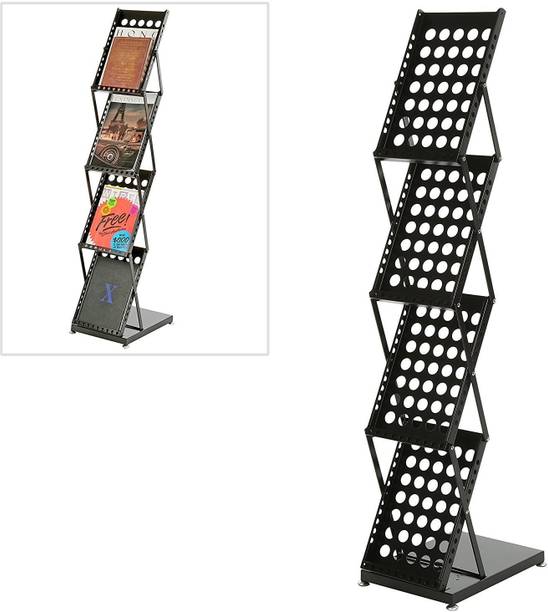 AbhaPrint Catalogue Stand 4 Rack Floor Standing Magazine Holder