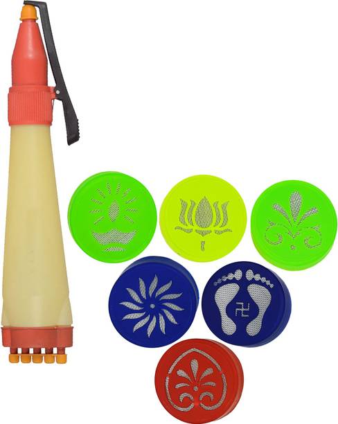 Rangoli Kit 10 Rangoli Stencil Art Diwali Decoration10 Rangoli Color Bottles 80g Rangoli Kit 10 Rangoli Stencil Art Diwali Decoration10 Rangoli Color Bottles 80g