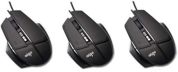 ROQ 6 Buttons Q68 Optical USB Gaming Mouse - 2400 DPI (set of 3) Wired Ambidextrous Optical  Gaming Mouse