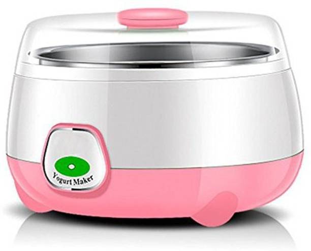 TAPUJI Yogurt Maker Machine, Stainless Steel Inner Container Electric Yogurt Maker Portable 15 Watts Electric 1L Automatic Yogurt Maker Yogurt Maker